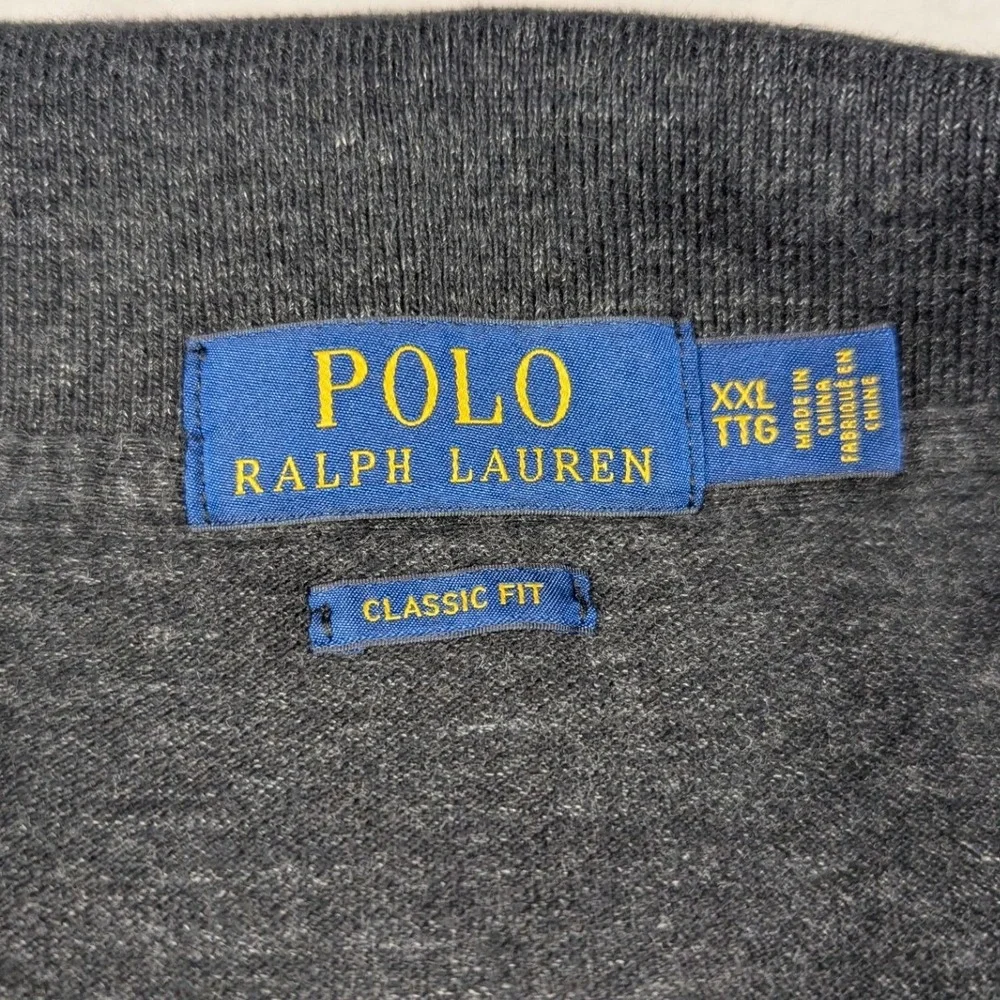 Polo Ralph Lauren Mens XXL‎ Classic Fit Short Sleeve Polo Shirt Charcoal Gray